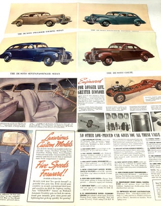 1938 brochure for the De Soto line of coupes and sedans