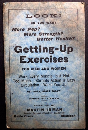 Item #H20387 Getting-Up Exercises for Men and Women (1918 poster). Martin Inman