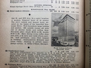 1939 Official AAA Hotel Directory, including restaurants and storage garages