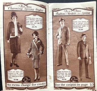 "Millions are now doing it!" 1927 booklet of men's and women's fashions
