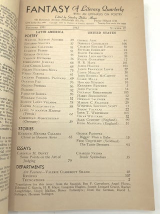 Fantasy, a Literary Quarterly, no. 27, 1943: Latin America issue