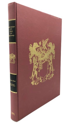 Item #H20724 Book Catalogue of the Library of the Royal Society, Volume THREE (3): Edmond Halley...