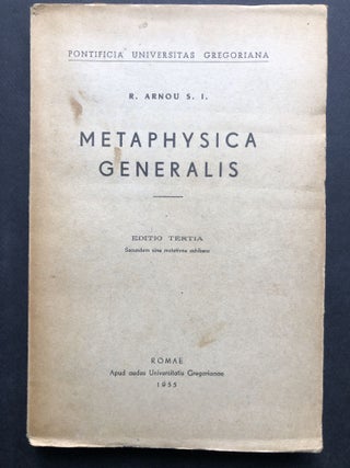 Item #H20794 Metaphysica Generalis, Editio Tertia. R. Arnou
