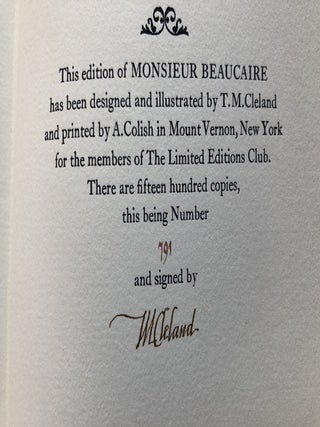 Monsieur Beaucaire, Limited Editions Club
