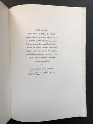 The Rise of Silas Lapham - Limited Editions Club