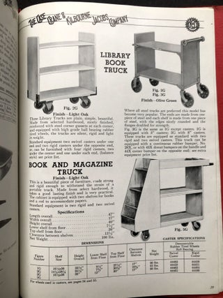 1944 catalog of dollies, hand-trucks, service carts, barrows, laundry bins, hampers, etc.