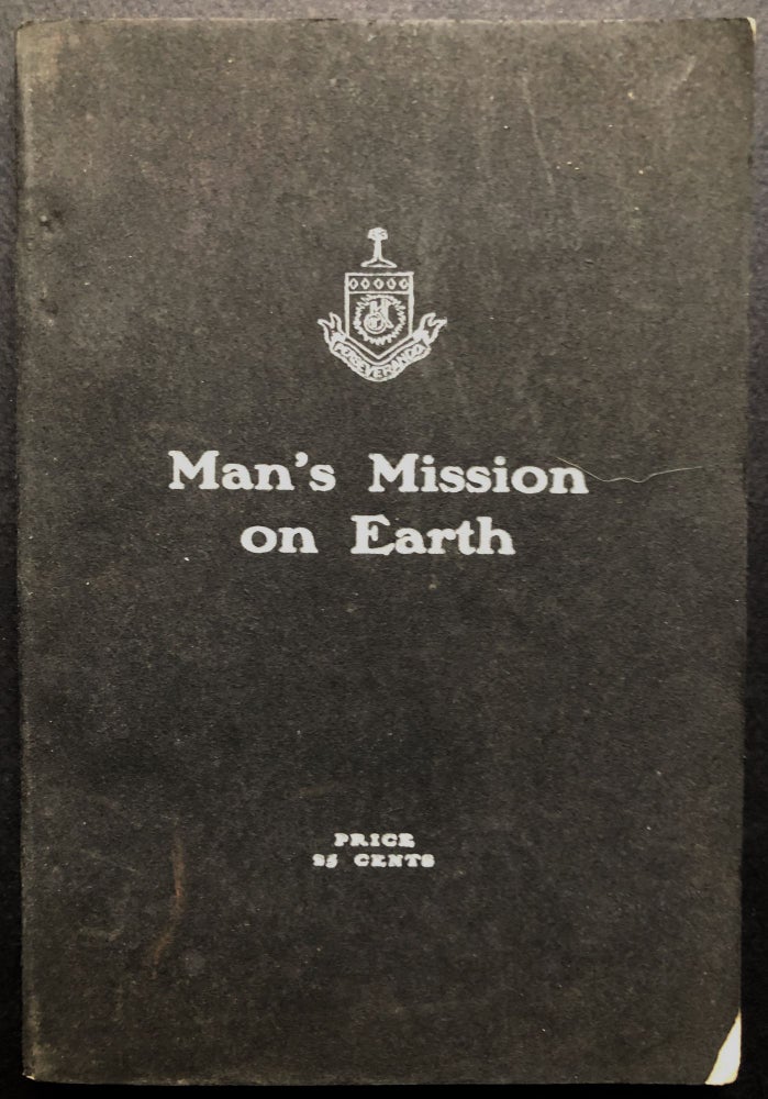Item #H20997 Man's MIssion on Earth, a series of lectures on the genito-urinary organs. Dr. R. J. Kahn, Louis Jordan.