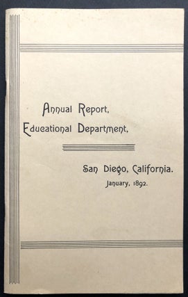 Item #H21110 Annual Report, Educational Department, San Diego, California, January 1892
