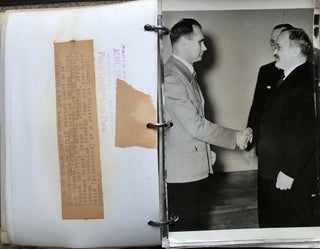 1940-1941 binder of newsworthy 8x10 press photos kept by the promotion editor at the Pittsburgh Press