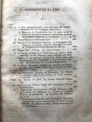 The Edinburgh Review, No. LXII, March 1819