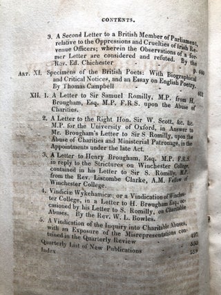 The Edinburgh Review, No. LXII, March 1819