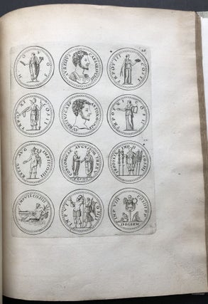 2 numismatic works in one volume: Romanorum Imperatorum Pinacotheca (1737); Imperatorum Romanorum A Julio Caesare ad Heraclium Usque, Numismata Aurea (1738)