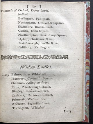 The Irish Register: or a List of the Duchess Dowagers, Countesses, Widow Ladies, Maiden Ladies, Widows, and Misses of large Fortunes in England, as register'd by the Dublin Society