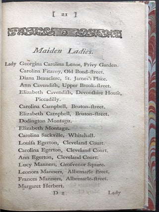 The Irish Register: or a List of the Duchess Dowagers, Countesses, Widow Ladies, Maiden Ladies, Widows, and Misses of large Fortunes in England, as register'd by the Dublin Society