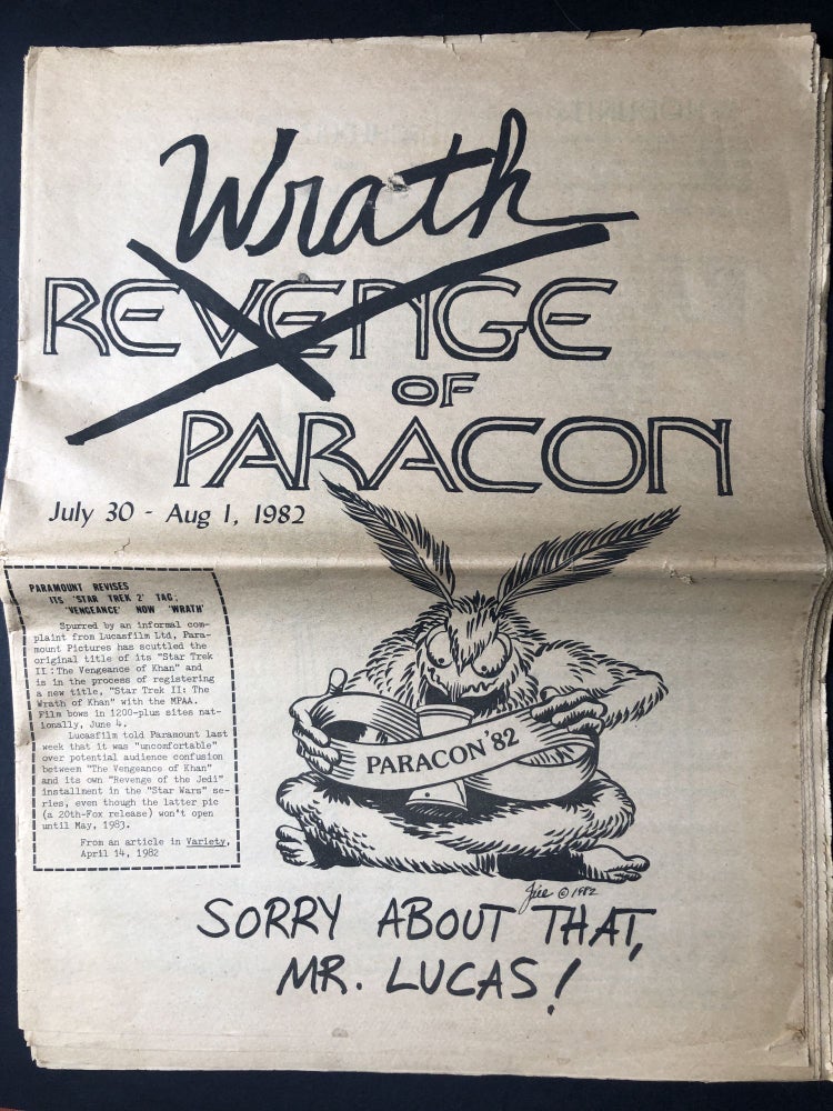 Item #H21665 1982 newspaper format program guide for Paracon '82: "Wrath of Paracon, July 30 - August 1, 1982" at State College PA (Penn State) - science fiction, comics, rpg, Dungeons and Dragons, etc.