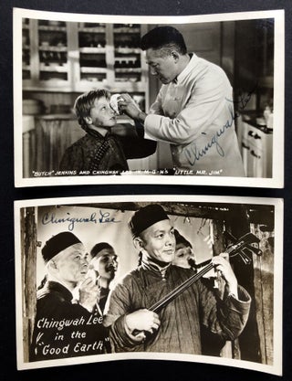 Item #H21705 2 autographed real photo postcards of Chingwah Lee in The Good Earth and Little Mr....
