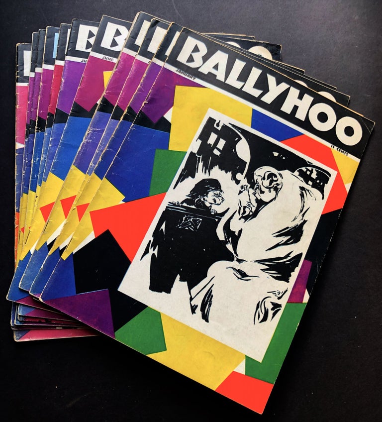 Item #H21912 12 early issues of Ballyhoo Magazine, October & December 1931, January, February, April, May, June, July, August & October, 1932; December 1933, January 1934. Norman Anthony, ed.