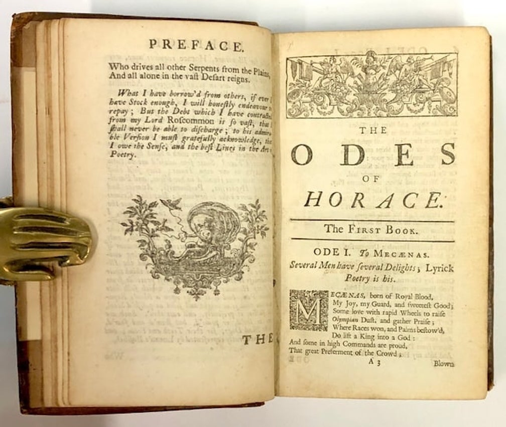 1720 Odes, Satyrs, & Epistles of Horace, Done into English by Mr
