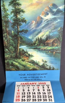 The National Line "Imperial" Hanger Calendars for 1942 with 4 sample pages including "A Perfect Pair" by Elvgren