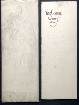 Item #H21947 Frank O. Lowden, Governor of Illinois [promotional pamphlet issued in anticipation...