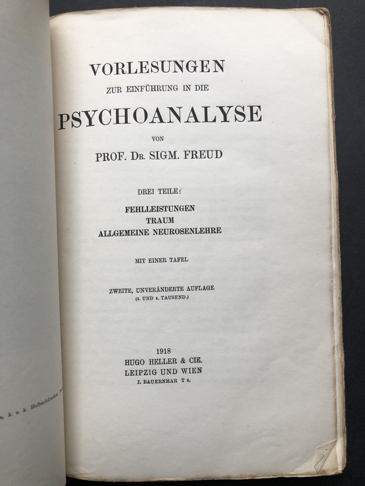 Einführung In Die Psychoanalyse