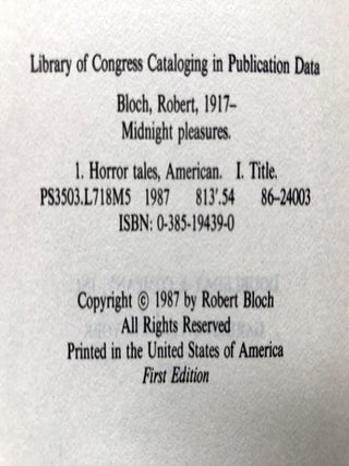 Midnight Pleasures -- signed copy