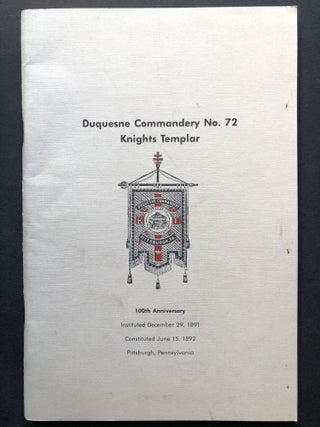 Item #H22103 100th Anniversary Duquesne Commandery No. 72, Knights Templar (1992