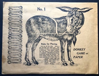 Item #H22127 1920s Donkey Game on Paper in original printed envelope with 21 x 28...