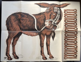 1920s Donkey Game on Paper in original printed envelope with 21 x 28 chromolithograph poster