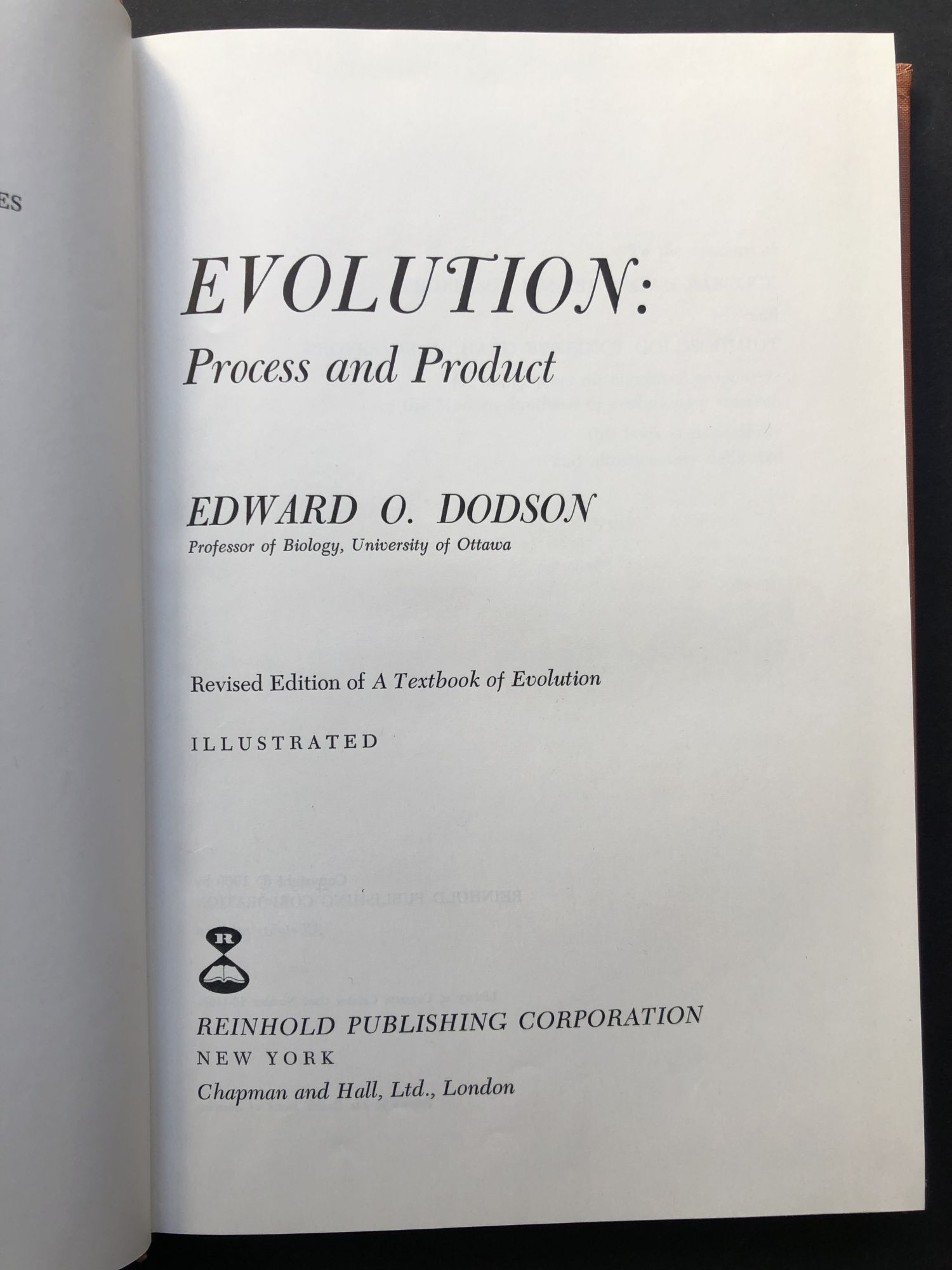 Evolution: Process and Product -- Stephen Jay Gould's copy | Edward O ...