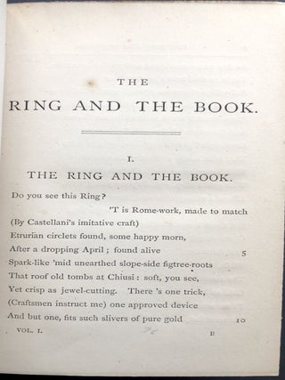The Ring and the Book, 4 volumes, (1868-1869)