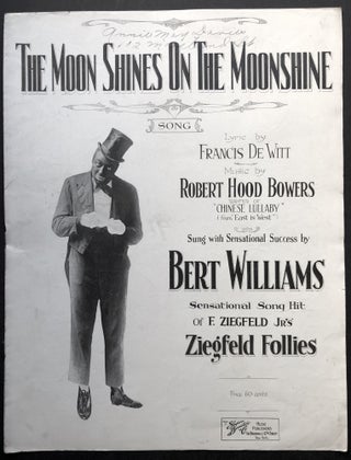 Item #H22249 1920 sheet music: The Moon Shines on the Moonshine. Francis De Witt, Roberrt Hood...