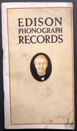 Item #H22266 1910 catalog of Edison Phonograph Records. National Phonograph Co., Thomas Edison Co