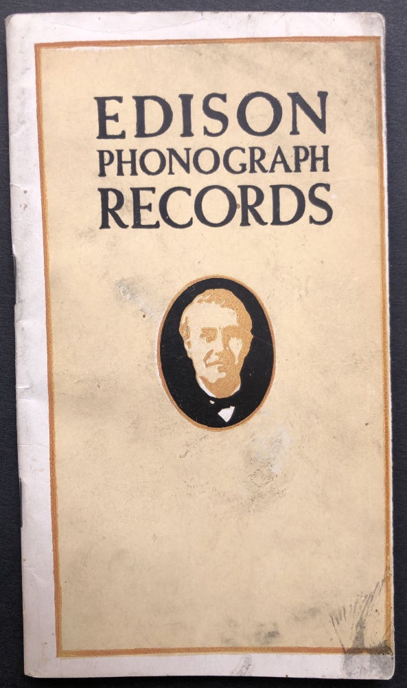 Item #H22266 1910 catalog of Edison Phonograph Records. National Phonograph Co., Thomas Edison Co.
