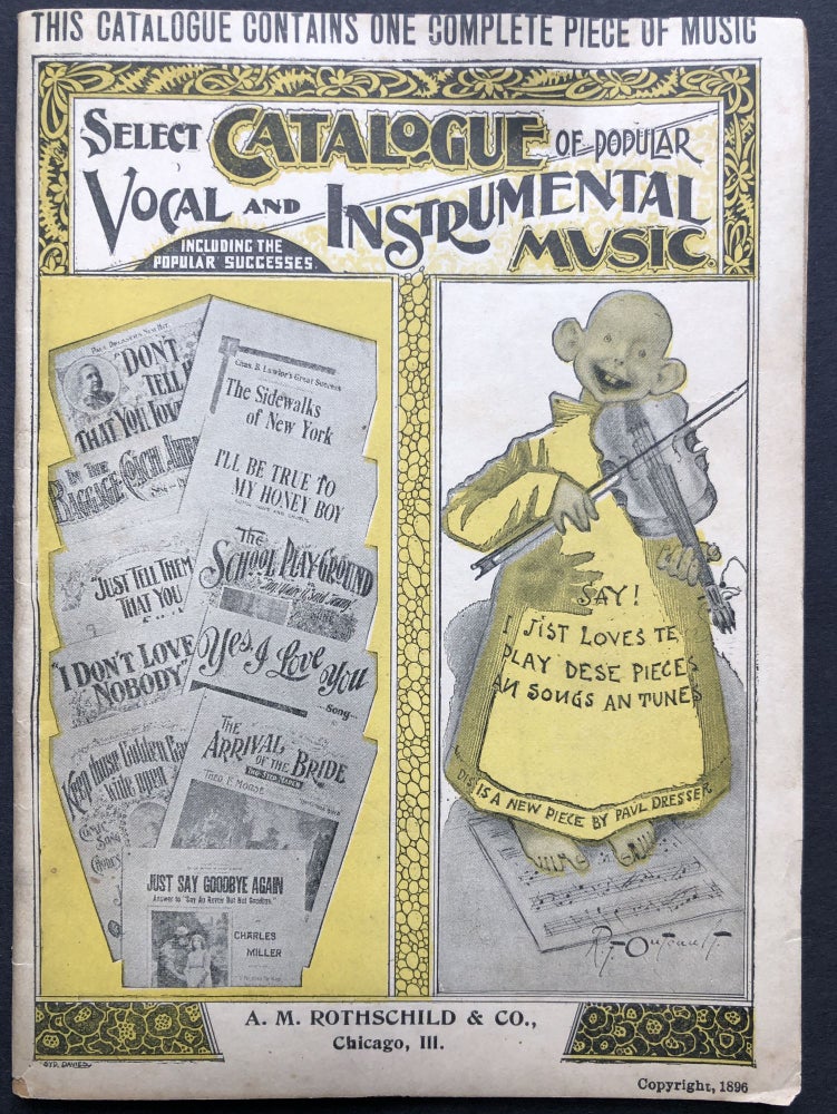 Item #H22270 1896 Select Catalogue of Popular Vocal and Instrumental Music. A. M. Rothschild and Co.