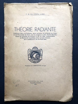 Item #H22485 Theorie Radiante, Conference faite a la Sorbonne...le 28 mai 1936 -- inscribed. F....