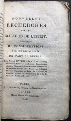 Nouvelles Recherches Sur Les Maladies De L'Espirit, 1816 - Kleptomania!