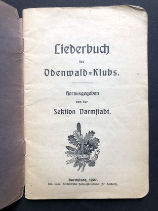 Liederbuch des Odenwald-Klubs, herausgegeben von der Sektion Darmstadt