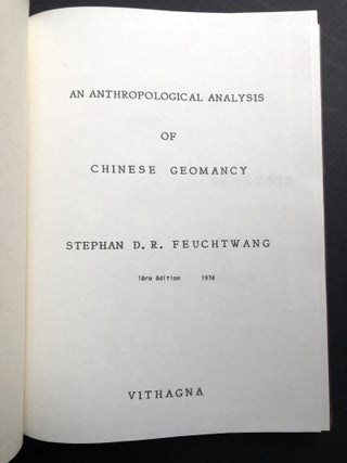 An Anthropological Analysis of Chinese Geomancy