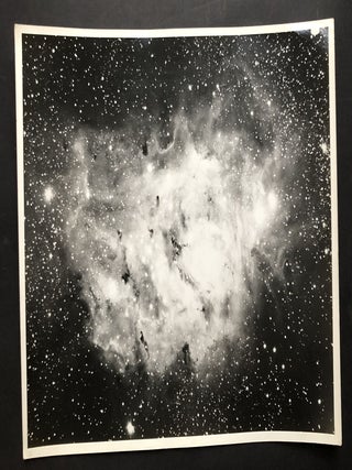 Group of old astronomical photos, some very large: stars, nebula, moon, planetarium, etc.