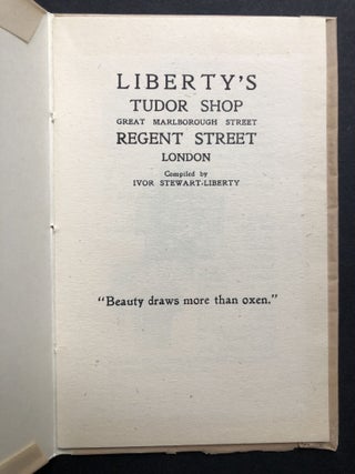 1924 promotional pamphlet: Liberty's Tudor Shop, Great Marlborough Street, Regent Street, London