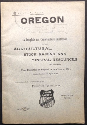 Item #H22859 1890 Promotional Booklet: Oregon, its Wealth and Resources. The Overland Route Union...