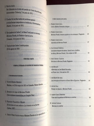 Boletin de la Fundacion Federico Garcia Lorca, Numero 41-42, 2007: Special issue on Mariana Pineda