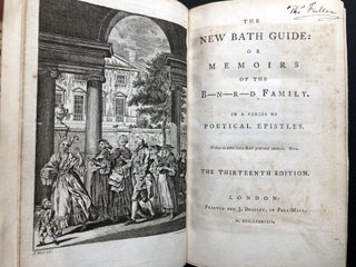 Bound volume with 3 works on Bath: The New Bath Guide or Memoirs of the B--N--R--D Family (1788); Bath Characters: or Sketches from Life (1808); The Wonders of a Week at Bath; in a Doffrel Address (1811)