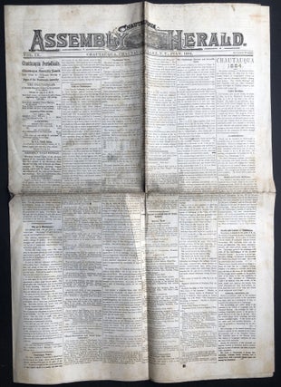 Item #H23059 Chautauqua Assembly Herald, Vol. IX, July 1884. T. L. Flood, ed