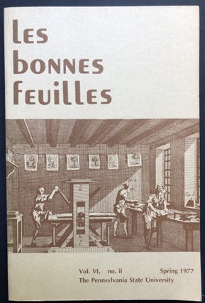 Item #H23091 Les Bonnes Feuilles, Vol. VI no. 2, Spring 1977, Essays in Honor of Laurent Lesage....