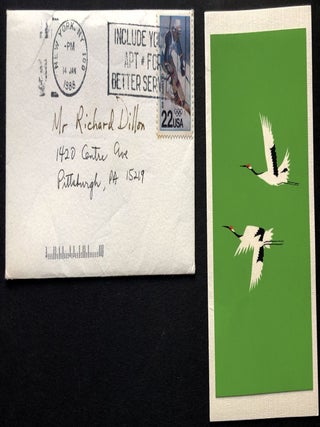 File of 16 letters & postcards, etc., 1973-1992 from Davies to fellow poet Richard Dillon
