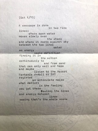 File of 16 letters & postcards, etc., 1973-1992 from Davies to fellow poet Richard Dillon