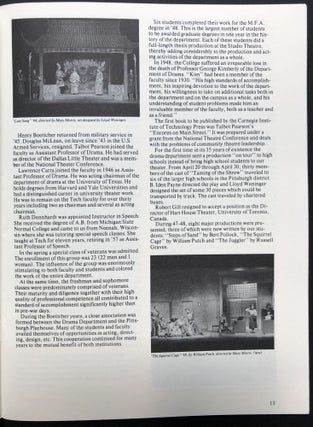 A History of the Drama Department of Carnegie Mellon University...1914-1981