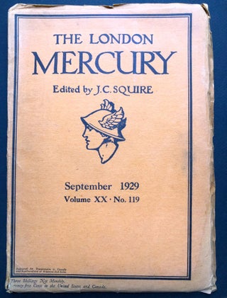 Item #H23341 The London Mercury, September 1929 with "El Quixote del Cine" Geoffrey Household's...